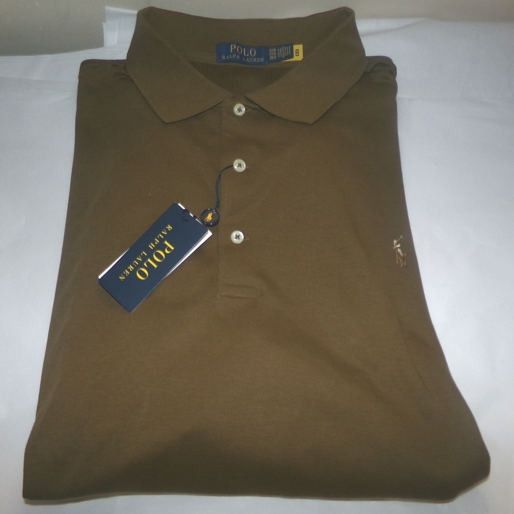 Polo Ralph Lauren Mens Big & Tall 3X BIG Polo Shirt Brown NWT